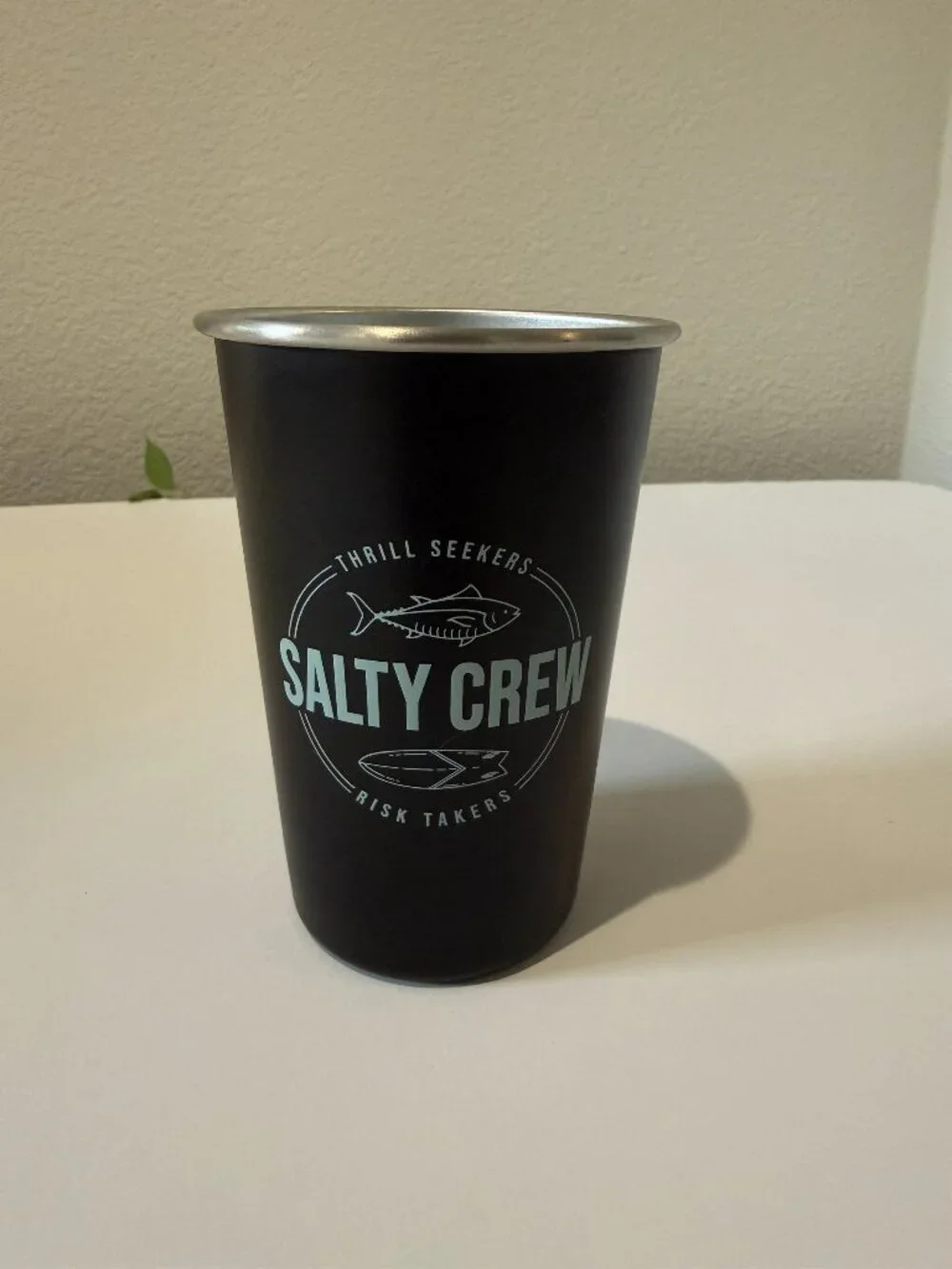 Salty Crew Thrill Seekers Risk Takers Black Aluminum Pint Cup